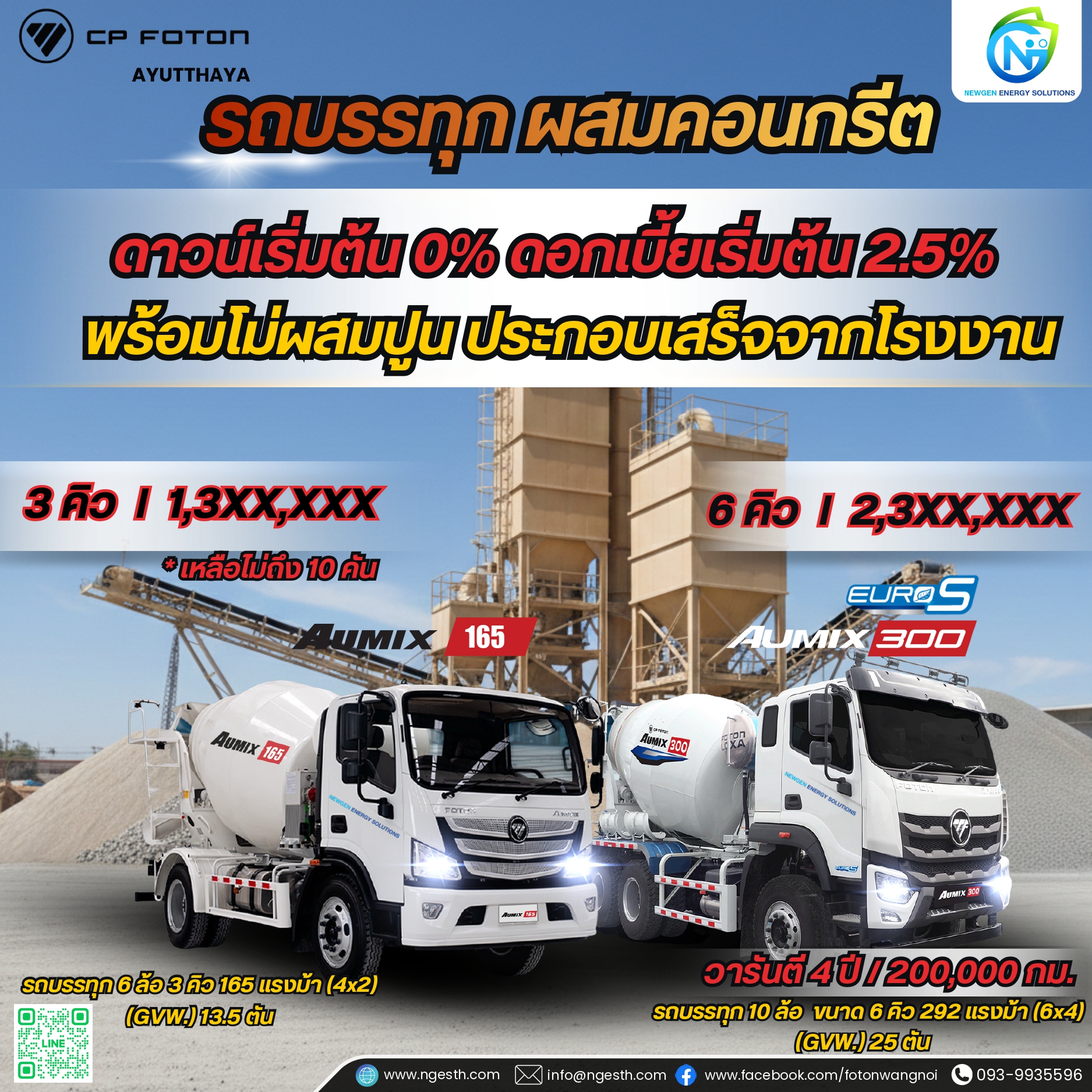 You are currently viewing สายรับเหมาห้ามพลาด! รถโม่ปูนพร้อมใช้งาน จบครบจากโรงงาน